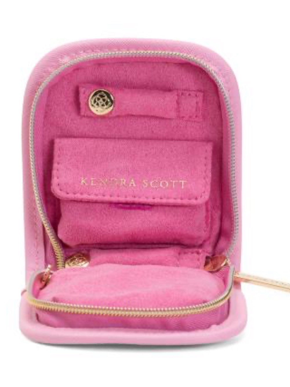 NWT Kendra Scott Travel Jewelry Wallet Pouch in Shimmer Pink - Picture 2 of 12